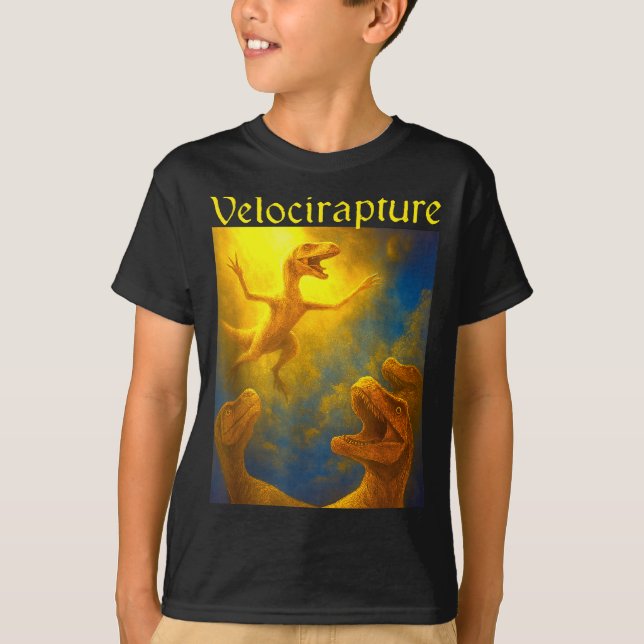 Dinosaur Velocirapture  T-Shirt (Vorderseite)