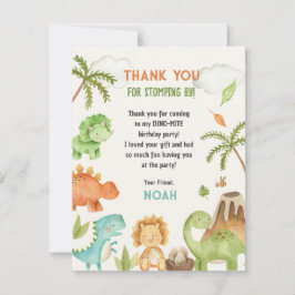 Dinosaur Vielen Dank Karten - Boy Birthday Party