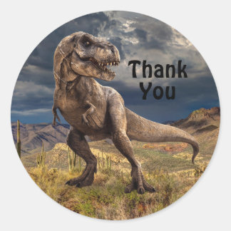 Dinosaur Vielen Dank Party Jurassic Park Runder Aufkleber