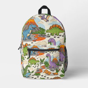 Dinosaur-Vulkan-Rucksack – Prähistorisches Abenteu Bedruckter Rucksack
