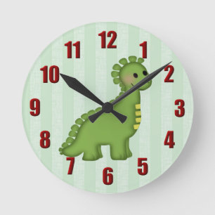 Dinosaur Wall Clock Runde Wanduhr