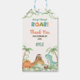 Dinosaur Watercolor Geburtstag Geschenkanhänger