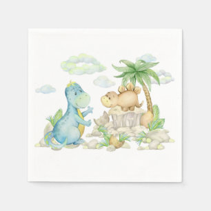 Dinosaur Watercolor Serviette