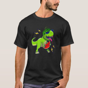 Dinosaur Watermelon isst One In A Melon Rex Summ T-Shirt