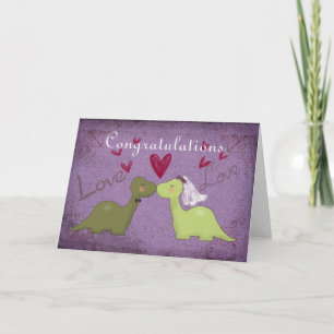 Dinosaur Wedding Card Karte
