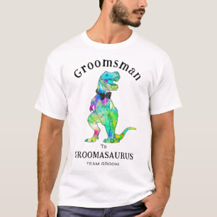 Dinosaur Wedding Funny Bachelor Trauzeuge T-Shirt