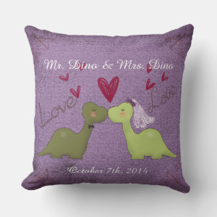 Dinosaur Wedding Throw Kissen