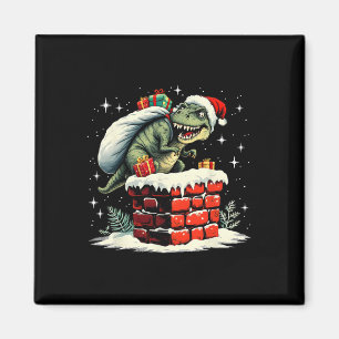 Dinosaur Weihnachten Santa Xmas Magnet