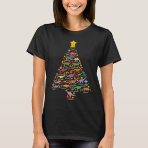 Dinosaur-Weihnachtsbaum Dino Trex Paläontologe X T-Shirt
