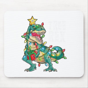 Dinosaur Weihnachtsbaum Rex Pajamas Men Boys Xmas Mousepad