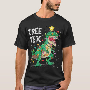 Dinosaur Weihnachtsbaum Rex Pajamas Men Boys Xmas T-Shirt
