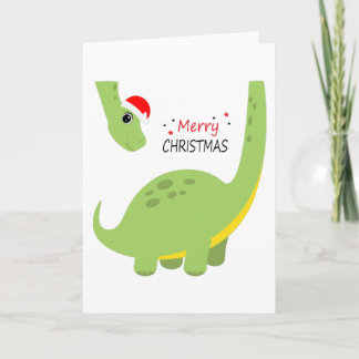 Dinosaur Weihnachtsgeschenk, Familiendekoration Karte