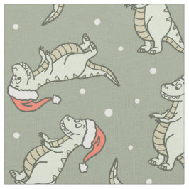Dinosaur Weihnachtsjunge Santa Claus Dino T-Rex We Stoff