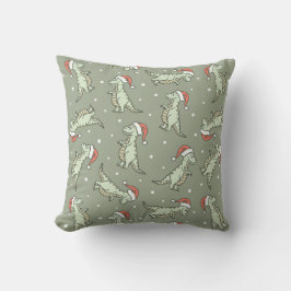 Dinosaur Weihnachtsjunge Weihnachtsmann Dino T-Rex Kissen