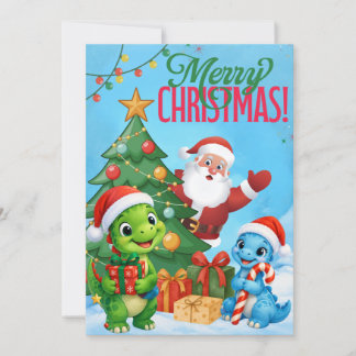 Dinosaur-Weihnachtskarte