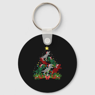 Dinosaur Weihnachtsmannmütze Weihnachtsbaum Buffal Schlüsselanhänger