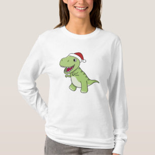 Dinosaur Weihnachtsschnee Winter T-Rex Dino T-Shirt