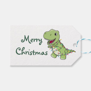 Dinosaur Weihnachtsschnee Winter T-Rex Dino Trucke Geschenkanhänger