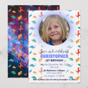 Dinosaur Whimsical Geburtstagseinladung Einladung