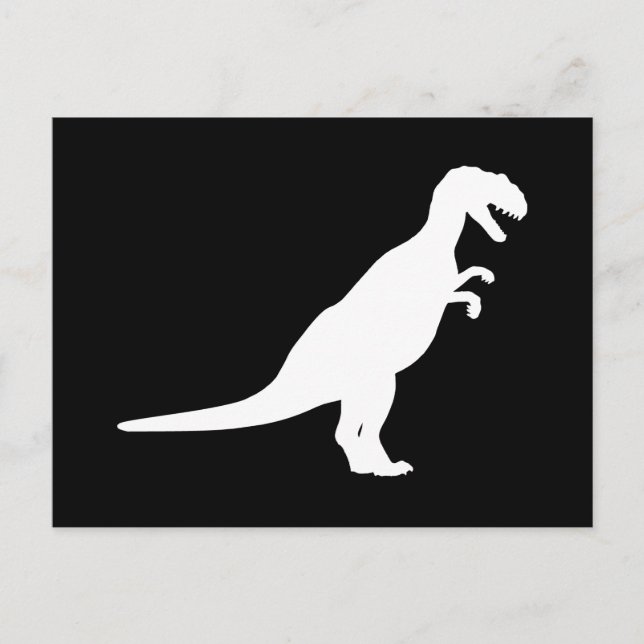 Dinosaur White Postkarte (Vorderseite)