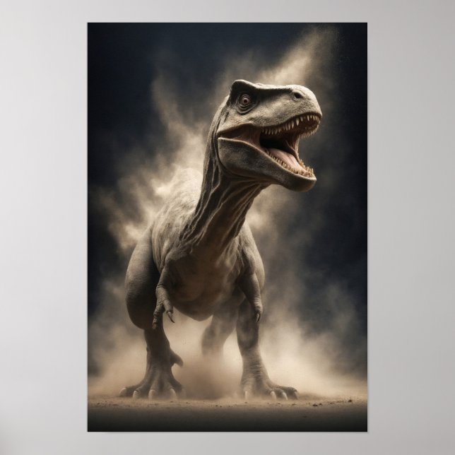 Dinosaur Wild Animal Elegante Dramatisches Porträt Poster (Vorne)