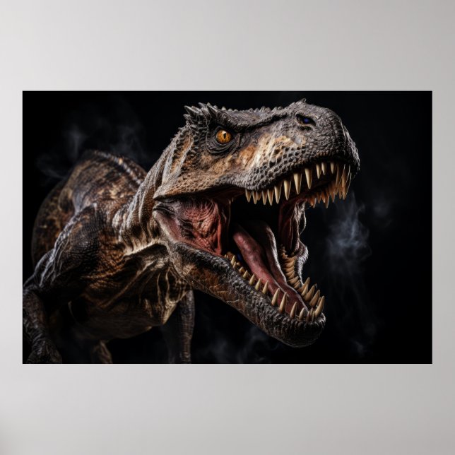 Dinosaur Wild Beast Portrait Fierce Power Poster (Vorne)