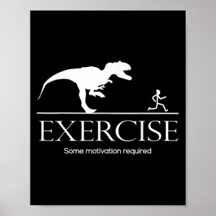 Dinosaur Workout Spaß Geschenke Store Co-Übung Mot Poster