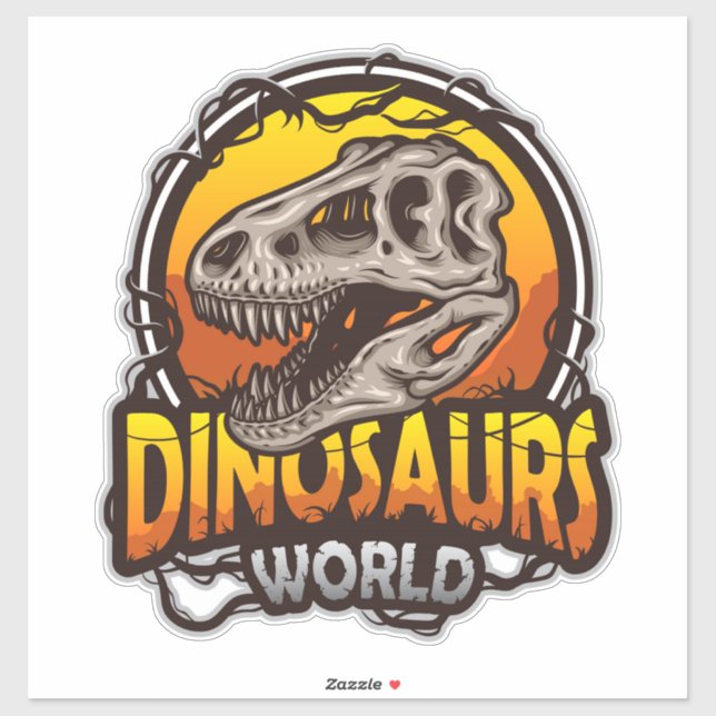 Dinosaur World Stickers Aufkleber (Blatt)