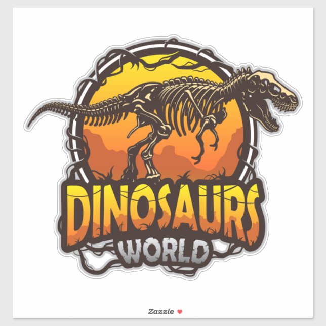 Dinosaur World Stickers Aufkleber (Blatt)