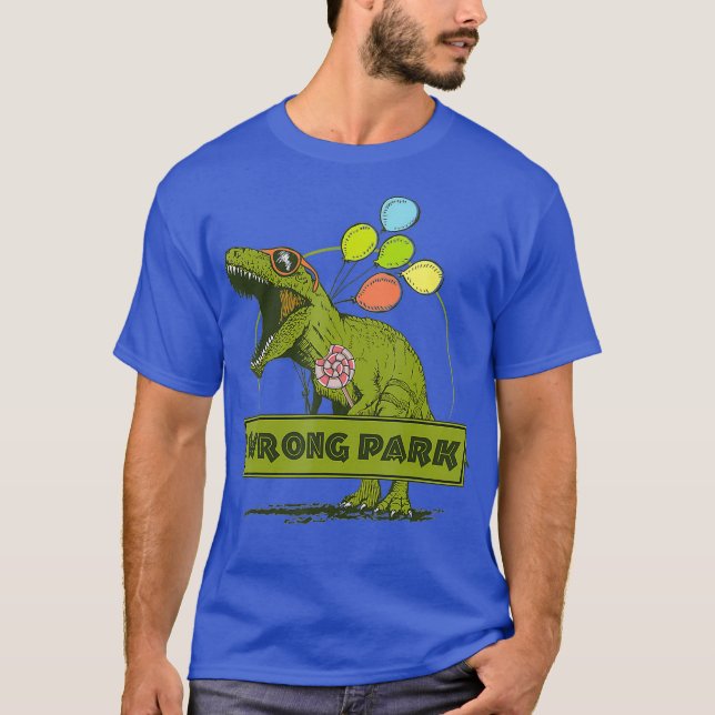 Dinosaur Wrong Park Funny T-Rex T-Shirt (Vorderseite)