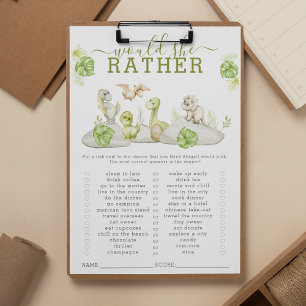 Dinosaur Würde sie eher Babyshower-Spiel