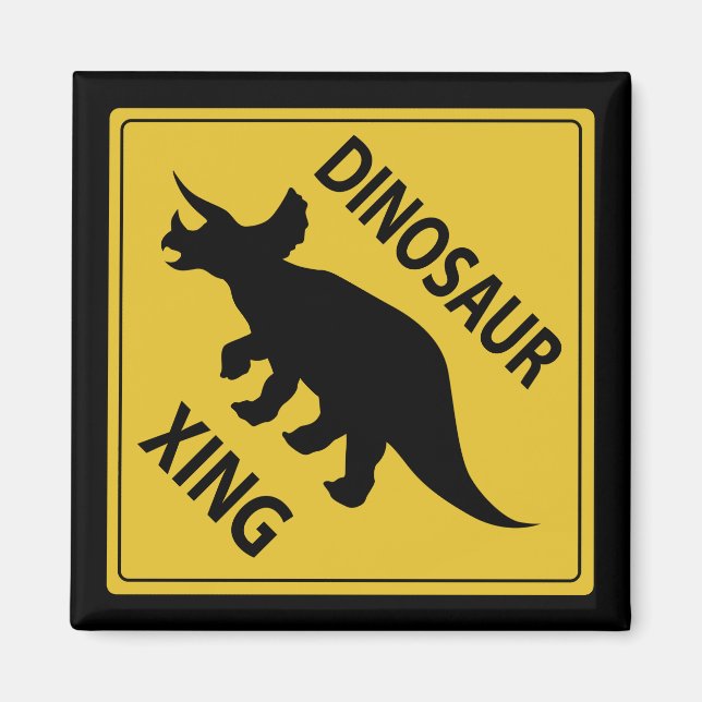 Dinosaur Xing Magnet (Vorne)