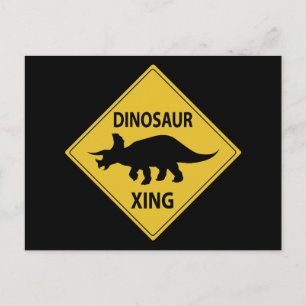 Dinosaur Xing Postkarte