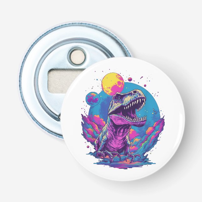 Dinosaur Xmas Tree Buffalo Kariert Trex Dinosaur C Flaschenöffner (Vorderseite)