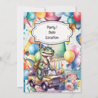 Dinosaur Zurück zum Thema Schule für Schüler Einladung