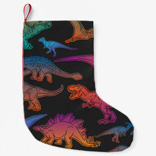 Dinosauren-Emoji, Hintergrund mit prähistorischen Kleiner Weihnachtsstrumpf