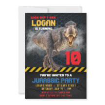 Dinosaurien-Party-Einladung