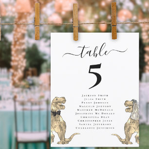 Dinosaurien-Themen-Hochzeitstisch-Sitzplan