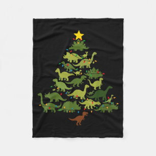 Dinosaurien Weihnachtsbaum Frohe Dinomas Lustige F Fleecedecke