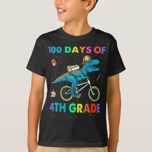 Dinosaurier 100 Tage 4. Klasse 100 Tage Schule T-Shirt