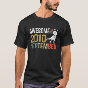 Dinosaurier 10. Geburtstag 10 Jahre Junge Septembe T-Shirt
