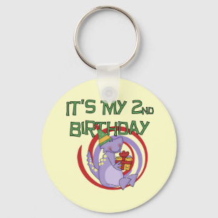 Dinosaurier 2. Geburtstag - Hemden und Geschenke Schlüsselanhänger