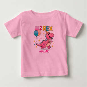 Dinosaurier 2. Geburtstag Party T - Shirt Niedli