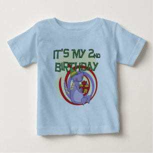 Dinosaurier-2. Geburtstags-T-Shirts und Geschenke Baby T-shirt