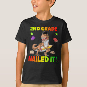 Dinosaurier 2. Grade Graduation Cap Diploma-Gesche T-Shirt