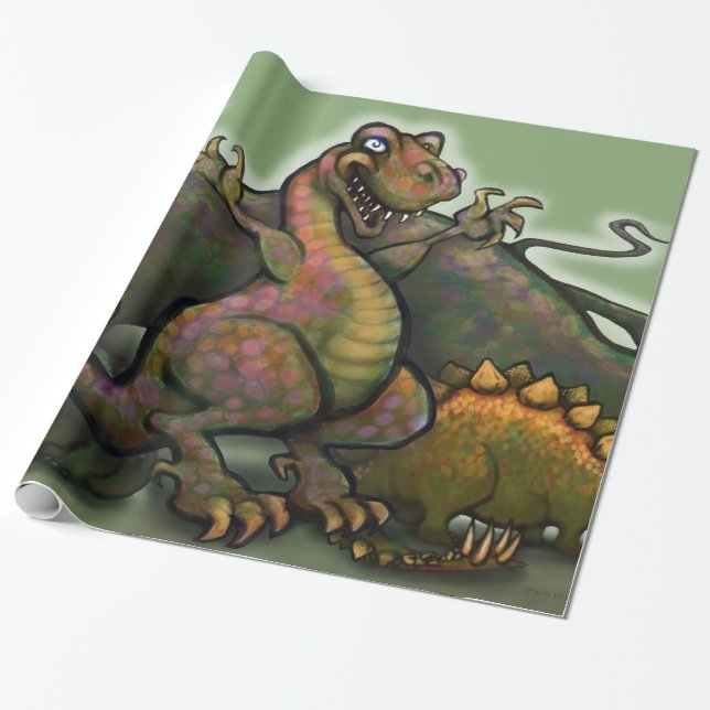 Dinosaurier 2x3' 60# Wall Posters Geschenkpapier (Ungerollt)