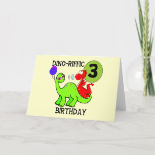 Dinosaurier 3. Geburtstag - Hemden und Geschenke Karte