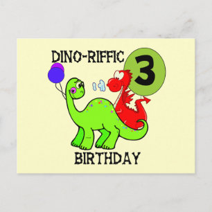 Dinosaurier 3. Geburtstag - Hemden und Geschenke Postkarte