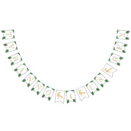 Dinosaurier 4. Geburtstag Party Gold Tyrannosaurus Wimpelkette