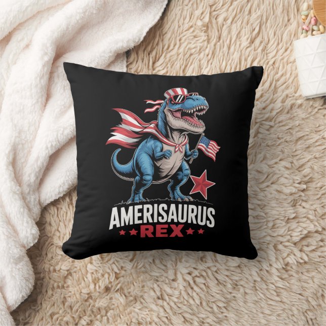 Dinosaurier 4. Juli Amerisaurus T Rex Funny Kissen (Decke)